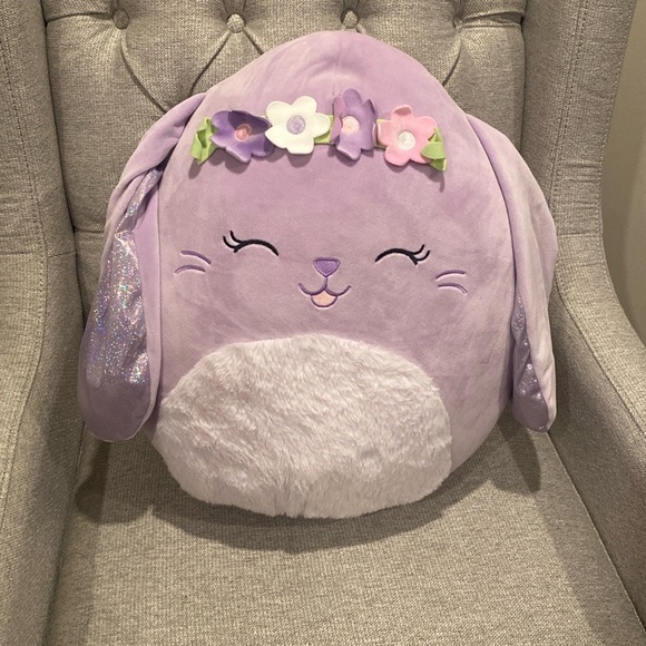 Squishmallows Other - 16” Squishmallow Bubbles the Bunny with flower crown - Easter 2024 -NWT! flowers